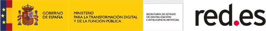 Logo ministerio transformación digital y red.es